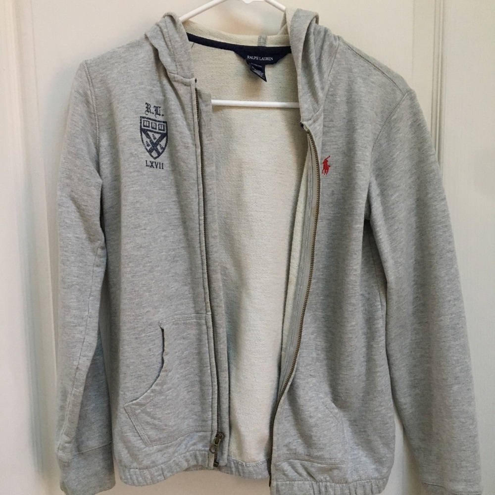 Grey Ralph Lauren Zip-Up Jacket